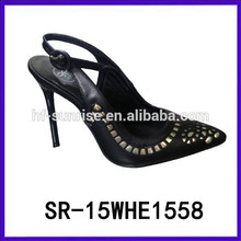 SR-15WHE1558 meninas sandálias de salto alto sandálias mais recente sandálias de salto alto moda sapatos de vestido de senhora
